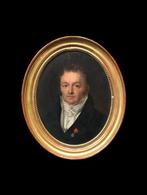 École Française (XIX) - Portrait de Notable à lOrdre de la, Antiek en Kunst, Kunst | Schilderijen | Klassiek