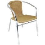 Aluminium rotan stoel naturel | 4 stuks | Zithoogte 4cm |, Verzenden, Nieuw in verpakking