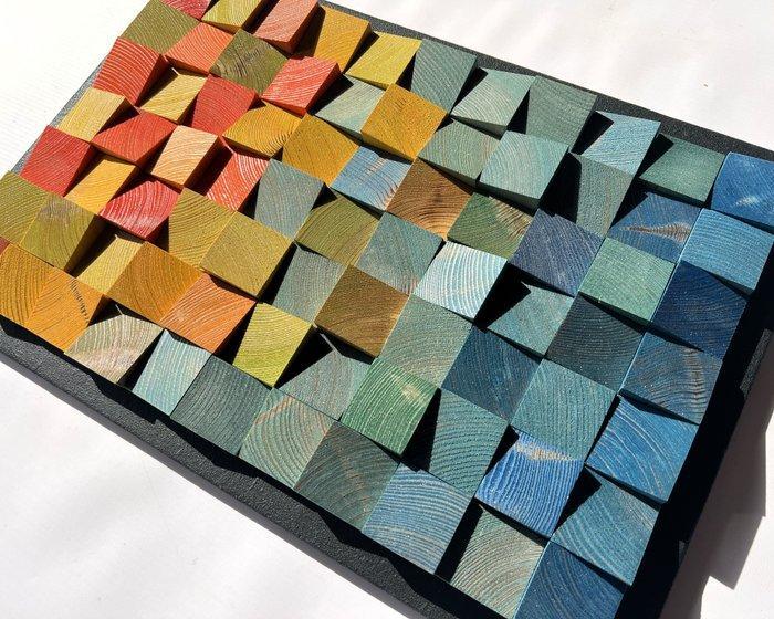 Modern Mozaïek - WoodbyLukas Lukasz Kacprzuk - 2020+ -, Antiek en Kunst, Kunst | Designobjecten