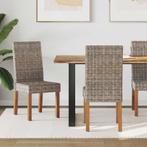 vidaXL Eetkamerstoel 2 pcs Kubu grijs 45 x 54 x 93 cm, Huis en Inrichting, Stoelen, Verzenden, Nieuw, Grijs