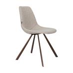 *WOONWINKEL* Dutchbone Franky Boucle Beige Boucle Eetkamerst, Huis en Inrichting, Stoelen, Verzenden, Nieuw