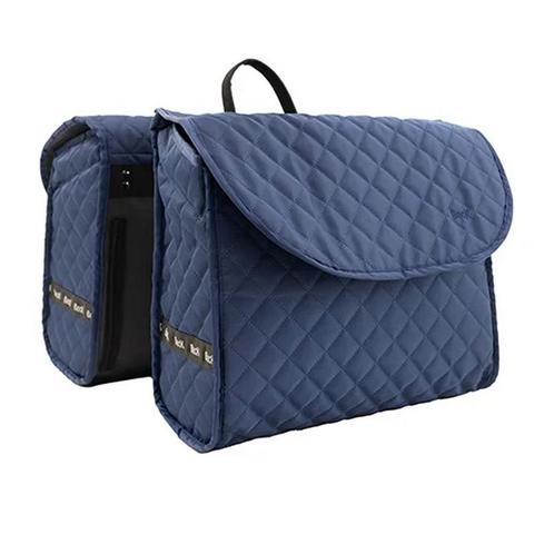 Beck Dubbele Fietstas Quilt  Blauw, Fietsen en Brommers, Fietsaccessoires | Fietstassen, Nieuw, Verzenden