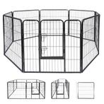 MAXXPRO KATTEN- EN HONDENREN METAAL ZWART – 210 × 80 CM