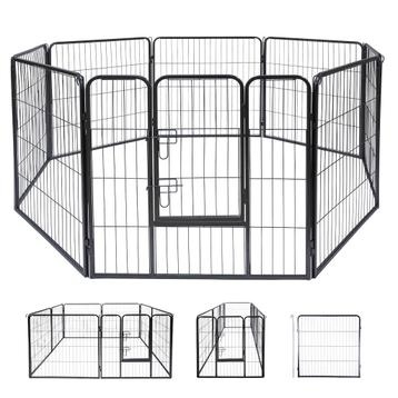 MAXXPRO KATTEN- EN HONDENREN METAAL ZWART – 210 × 80 CM beschikbaar voor biedingen