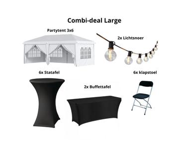 Combi-deal Large | Partytent 3x6m, statafels en meer beschikbaar voor biedingen