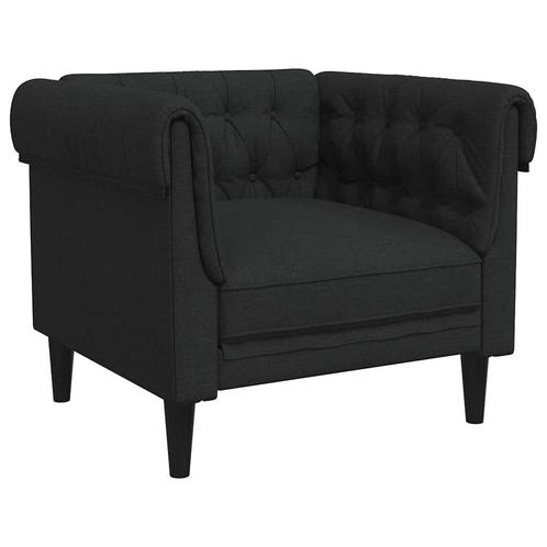 Fauteuil Chesterfield Zwart Stof - OP = OP! Kleine prijs, Huis en Inrichting, Fauteuils, 75 tot 100 cm, Minder dan 75 cm, Nieuw