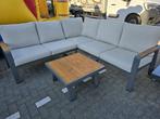 Showroommodel Lola hoek loungeset 3 delig aluminium teak, Tuin en Terras, Tuinsets en Loungesets, Ophalen of Verzenden, Nieuw