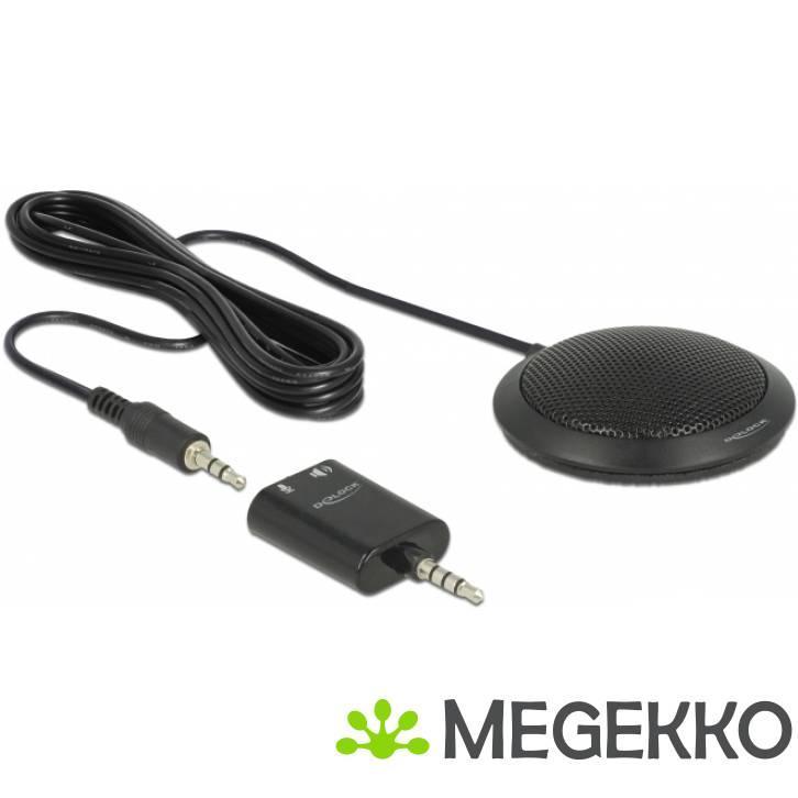 DeLOCK 65873 Zwart Table microphone Bedraad microfoon, Muziek en Instrumenten, Microfoons, Nieuw, Verzenden