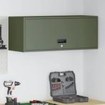 vidaXL Wandkast voor Garage Olijfgroen 90 x 33 x 35 cm, Huis en Inrichting, Kasten | Overige, Verzenden, Nieuw