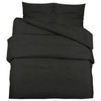 Luxe Zwarte Katoenen Dekbedset - Retourdeal, 260x220, 47%..., Zwart, Dekbedovertrek, Ophalen of Verzenden, Nieuw