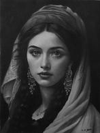 Adriano Monti Botteri (1971) - Farah, Antiek en Kunst, Kunst | Schilderijen | Klassiek