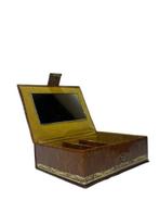 Doos - Lederen Sieradendoosje met Gouden Details [Jaren 60], Antiek en Kunst