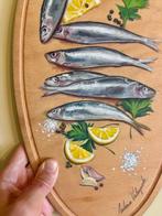 Antonio Valenzuela - Sardines on wood