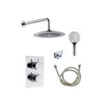 BWS Inbouw Regendouche | 20cm Stortdouche met muuruitloop en, Ophalen of Verzenden, Nieuw, Chroom, Kraan