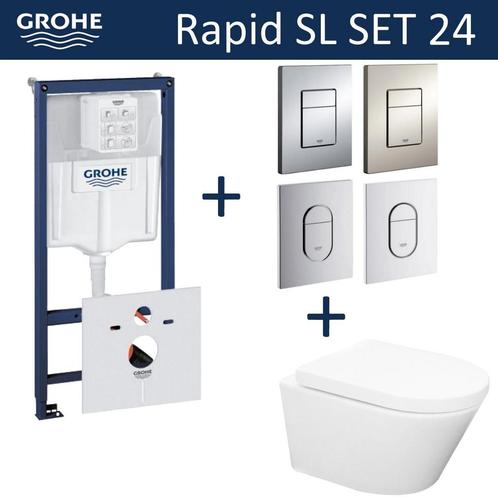 Grohe Rapid SL Toiletset set24 Wiesbaden Vesta Rimless 52 cm, Doe-het-zelf en Verbouw, Sanitair, Overige typen, Nieuw, Ophalen of Verzenden