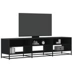 vidaXL Tv-meubel 180x40x46 cm bewerkt hout zwart, Huis en Inrichting, Kasten | Televisiemeubels, Verzenden, Nieuw, Overige houtsoorten