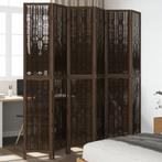 vidaXL Kamerscherm met 6 panelen massief paulowniahout, Huis en Inrichting, Woonaccessoires | Kamerschermen, Verzenden, Nieuw
