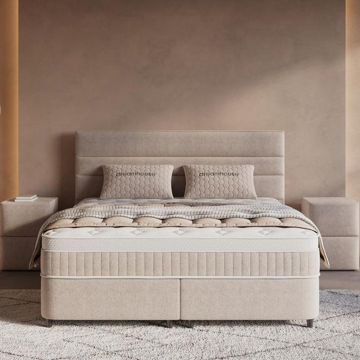 Opbergboxspring Horizon Sand-Beige, Huis en Inrichting, Slaapkamer | Beddengoed