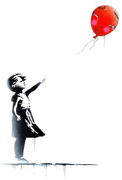 UTOPIA (XX) - Girl with balloon ops!!! Bubble - a.p, Antiek en Kunst, Kunst | Designobjecten