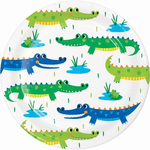 Borden Krokodil 18cm 8st, Hobby en Vrije tijd, Feestartikelen, Nieuw, Verzenden
