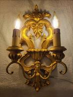 Wandlamp - Verguld hout - Met de hand gesneden, Antiek en Kunst