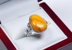Zonder Minimumprijs - Ring - 925 zilver - butterscotch-amber