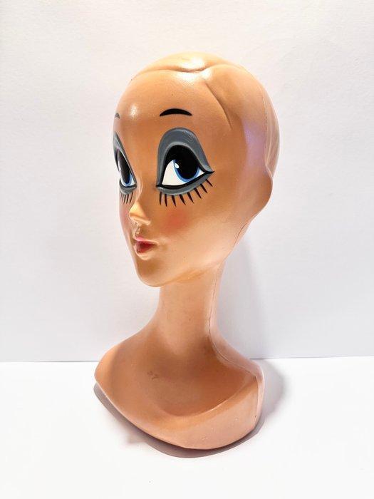 Twiggy Mannequin Head - Mannequin - Plastic, Antiek en Kunst, Kunst | Designobjecten