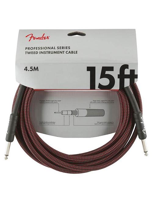 Fender Professional Tweed instrument kabel 4.5m rood, Muziek en Instrumenten, Instrumenten | Toebehoren, Verzenden