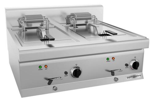 GGM Gastro | Dubbele elektrische friteuse - 10+10 liter - 18, Witgoed en Apparatuur, Frituurpannen, Verzenden