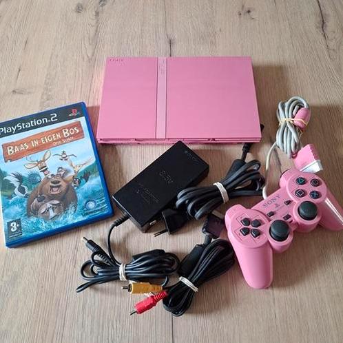 PS2 roze uitvoering complete set 8MB + game, Spelcomputers en Games, Spelcomputers | Sony PlayStation 2