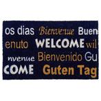 Kokosmat &#039;Welcome / Bienvenue / Bienvenido / Guten, Tuin en Terras, Deurmatten, Verzenden, Nieuw
