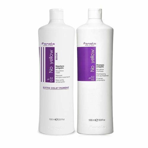 Fanola No Yellow Shampoo & Mask Set - 2x1000ml, Sieraden, Tassen en Uiterlijk, Uiterlijk | Haarverzorging, Haarverzorger of -hersteller