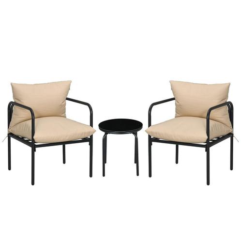 TRUUSK 3dlg. Tuinmeubelset Bistro-Set Met 2 Stoelen & Salont, Tuin en Terras, Overige Tuin en Terras, Nieuw, Verzenden