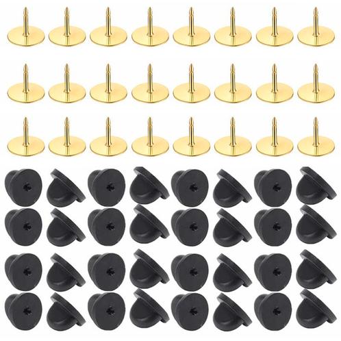 Fako Bijoux® - 25 Steek Pinnen Met Rubberen Pin Backs -, Hobby en Vrije tijd, Kralen en Sieraden maken, Verzenden