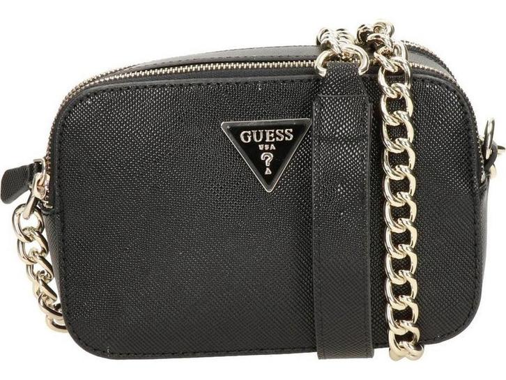 Guess Noelle - Crossbodytas Dames - 2 hoofdvakken - Zwart, Kleding | Dames, Overige Dameskleding, Zo goed als nieuw, Verzenden