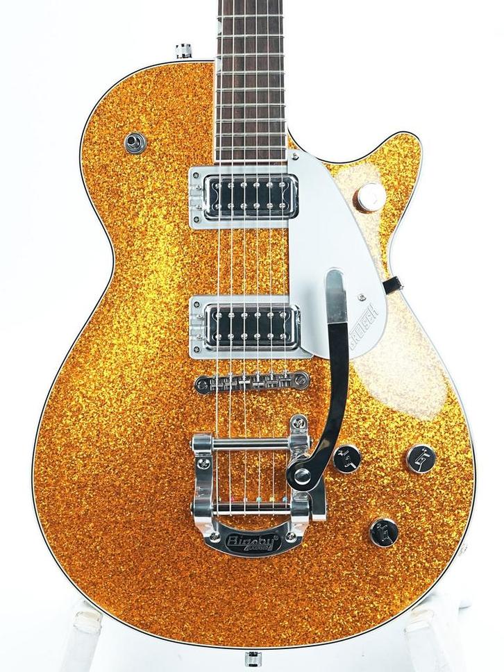 Gretsch G5230T Electromatic Sparkle Jet FT Single Cut Gol..., Muziek en Instrumenten, Snaarinstrumenten | Gitaren | Elektrisch