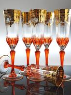 Champagne fluitje (6) - 24 kt goud - Met de hand