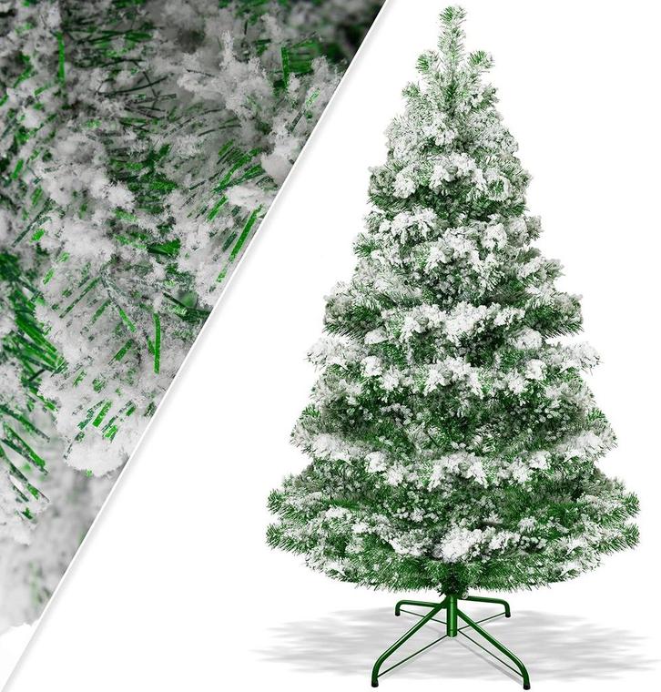 Kerstboom met sneeuw - Kunstkerstboom - 180 cm - Met standaa, Diversen, Kerst, Zo goed als nieuw, Verzenden