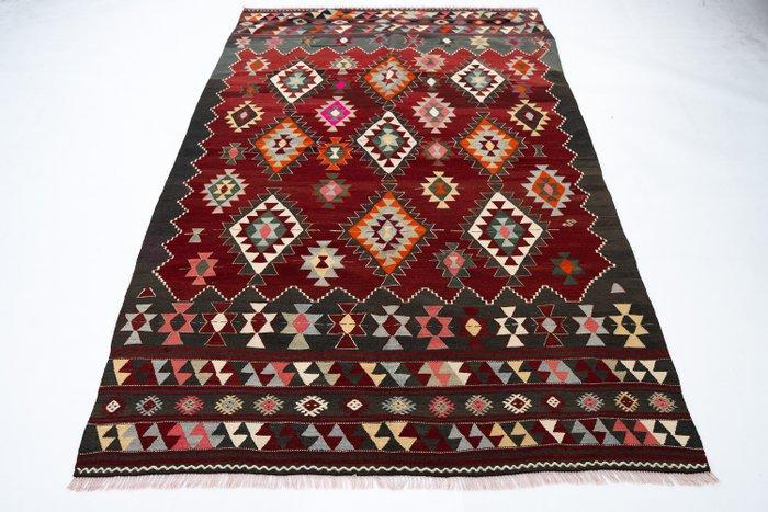 Usak - Kelim - 233 cm - 160 cm - Tribal Rode Tapijt, Huis en Inrichting, Stoffering | Tapijten en Kleden