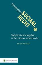 Monografieen sociaal recht 71 -   Stelplicht en bewijslast, Boeken, Gelezen, H.J.W. Alt, Verzenden