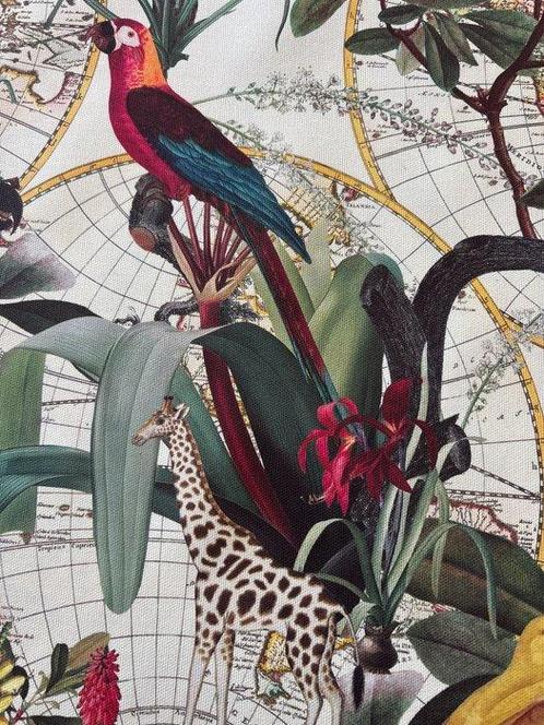 Exclusieve panamastof 100% katoen Vertakt tropisch ontwerp, Antiek en Kunst, Antiek | Kleden en Textiel