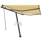 vidaXL Luifel vrijstaand automatisch 300x250 cm geel en wit, Tuin en Terras, Zonneschermen, Verzenden, Nieuw
