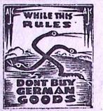 1941 U.S. 5c Tarief postzegel: koop geen Duitse goederen..., Verzenden