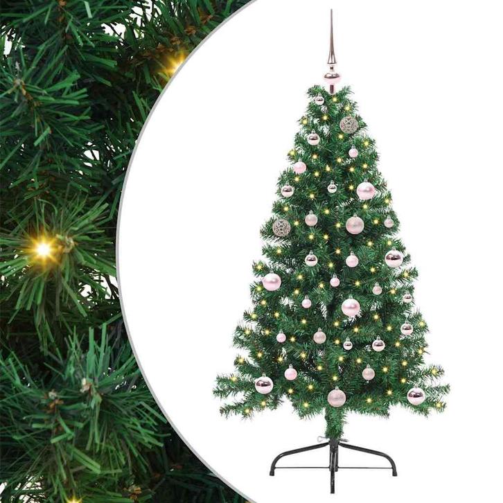 vidaXL Kunstmatig Voorverlicht Kerstboom met 150 LED Groen, Diversen, Kerst, Nieuw, Verzenden