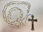 Rozenkrans - zilver, filigraan en iriserende kristallen, Antiek en Kunst
