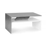 Salontafel / tafel - grijs met wit- met 2 niveaus - 90 cm, Huis en Inrichting, Tafels | Salontafels, Verzenden, Nieuw