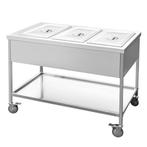 GGM Gastro | Bain marie thermowagen - 3x GN 1/1 - Wastafel |, Verzenden