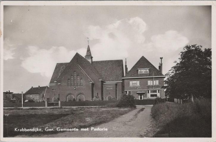 KRABBENDIJKE - Ger. Gemeente met Pastorie, Verzamelen, Ansichtkaarten | Nederland