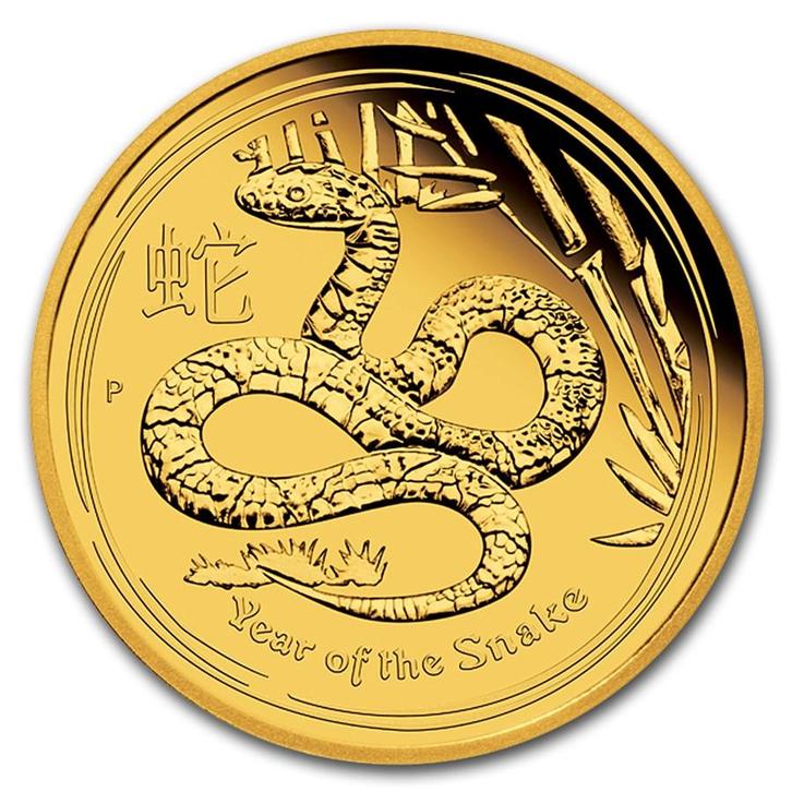 Gouden Lunar II - 1/10 oz 2013 Year of the Snake Proof, Postzegels en Munten, Munten | Oceanië, Losse munt, Goud, Verzenden