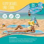 Strandmat met rugleuning - Opvouwbaar - 2 Stuks - Blauw - KE, Verzenden, Zo goed als nieuw